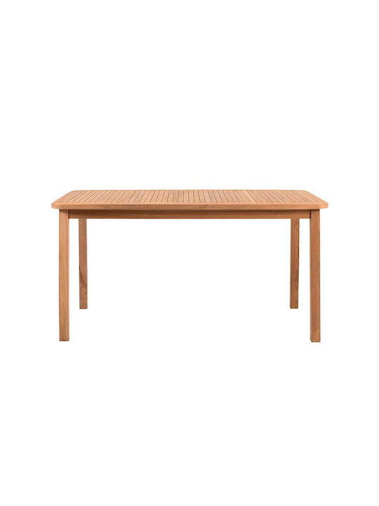 Masă Exterior Din Teak Bali Natural 140x80x75cm