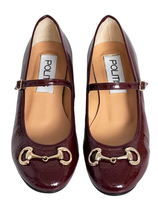 Anatomic Leather Ballerinas Burgundy