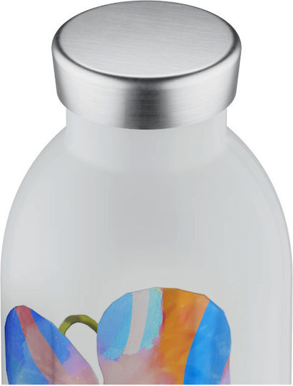 24Bottles Μπουκάλι Θερμός Ανοξείδωτο BPA Free 500ml Λευκό