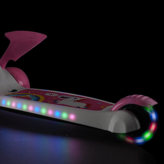 Action One Kids 3-Wheel Foldable Scooter Flying Unicorn Pink