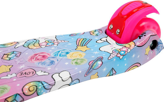 Action One Kids 3-колелна Сгъваема Тротинетка Rider Sweet Dreams Unicorns Розова