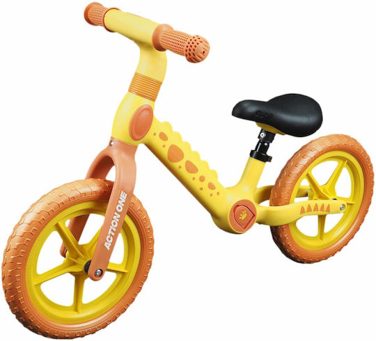 Action One Kids Balance Bike Spiky 12 Inch Orange