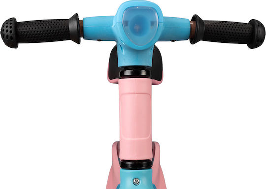 Bicicletă de echilibru pentru copii Action One cu lumini și muzică, 12 inch, roz