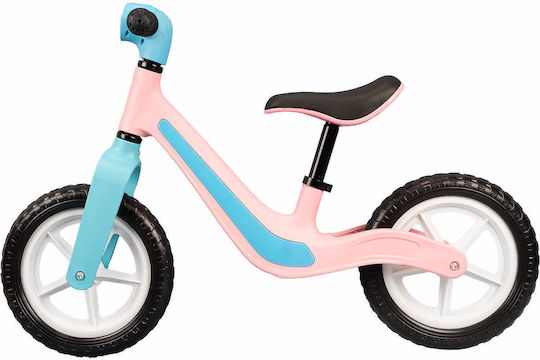 Bicicletă de echilibru pentru copii Action One cu lumini și muzică, 12 inch, roz