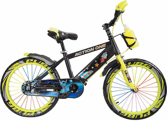 Bicicletă pentru copii Action One 18" City Nova Verde Neon