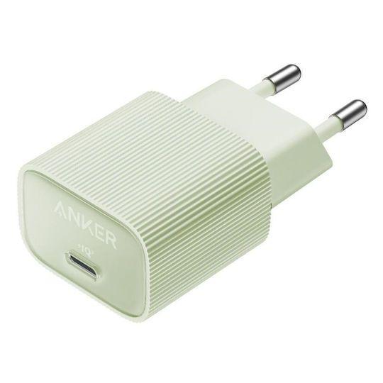 Anker Φορτιστής Χωρίς Καλώδιο GaN με Θύρα USB-C 30W Power Delivery Πράσινος (Nano 4)
