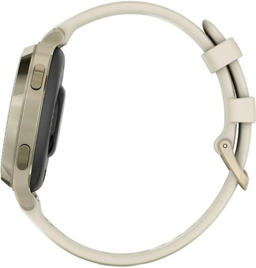 Garmin Lily 2 Active Aluminium 38mm Waterproof Smartwatch with Heart Rate Monitor Gold/Bone