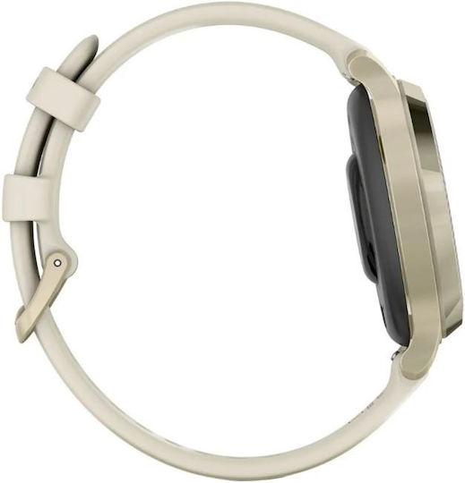 Garmin Lily 2 Active Aluminium 38mm Waterproof Smartwatch with Heart Rate Monitor Gold/Bone
