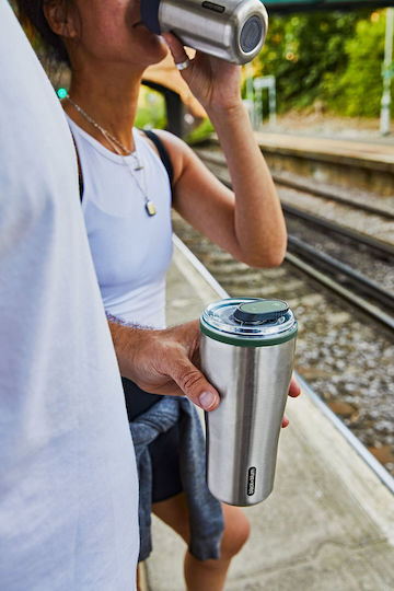 Black+Blum Olive Ποτήρι Θερμός Ανοξείδωτο 600ml Ασημί
