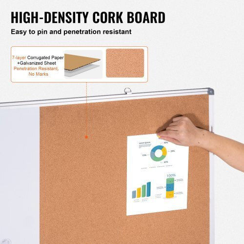 Vevor Notice Board Cork 121.92x91.44cm