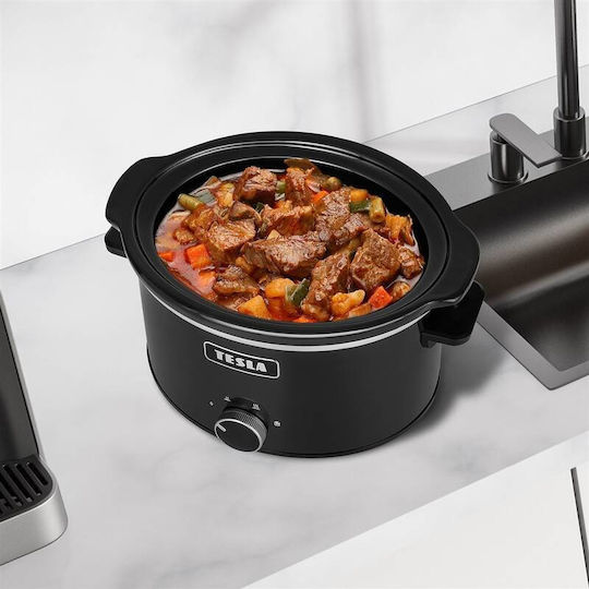 Tesla SlowCook S350 Бавно Готвещ Уред 200W с Капацитет 3.5л Черен