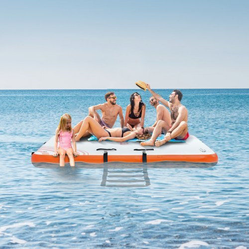 Vevor Vevor Inflatable Floating Dock White with Ladder & Carrying Bag