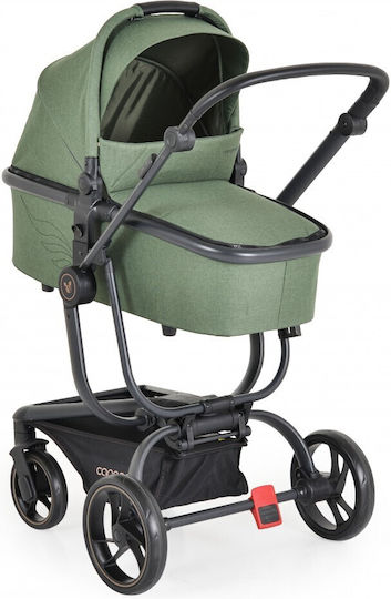 Cangaroo Ellada Adjustable 3 in 1 Baby Stroller Suitable for Newborn Green