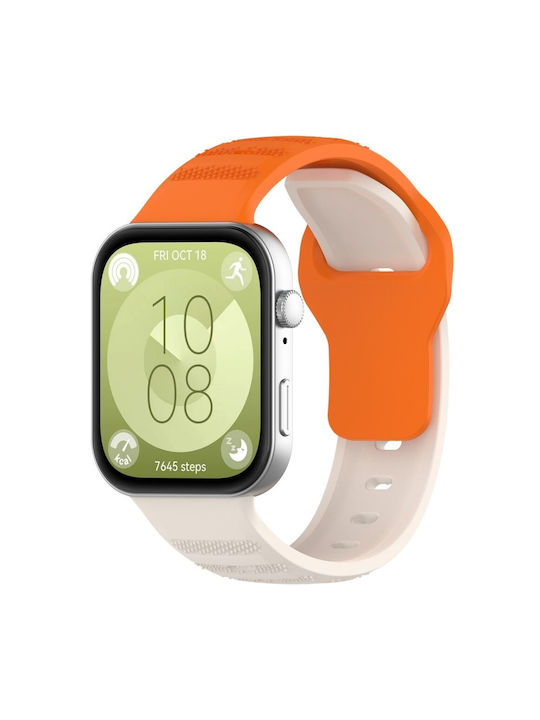 Curea Silicon Portocaliu (Ceas Huawei Fit 3)