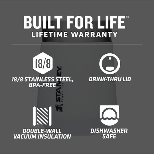 Stanley Go Everyday Glas Thermosflasche Rostfreier Stahl 290ml Shale
