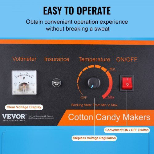Vevor Commercial Cotton Candy Machine 1000W