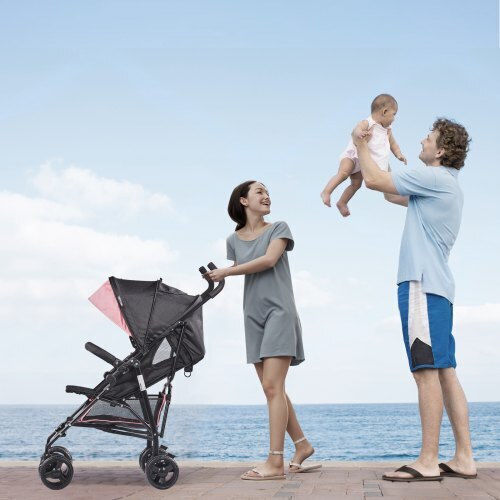 Vevor Umbrella Stroller Black/Fuchsia 14.97kg