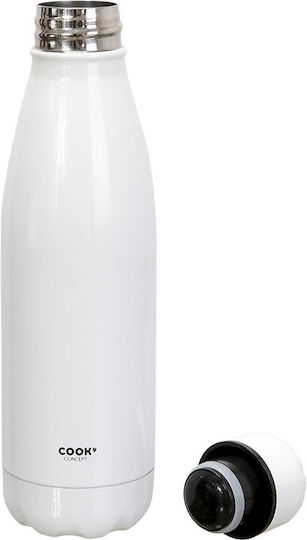 Μπουκάλι Θερμός Ανοξείδωτο 500ml Λευκό