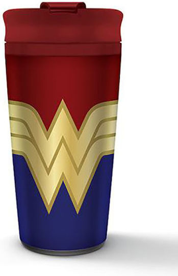 Pyramid International Wonder Woman Glass Thermos Stainless Steel 450ml Multicolour