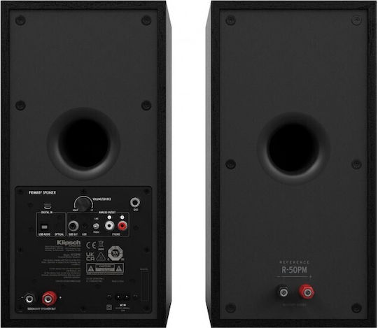Klipsch R-50PM Αυτοενισχυόμενα Ηχεία με Bluetooth 120W (Ζεύγος) Μαύρα