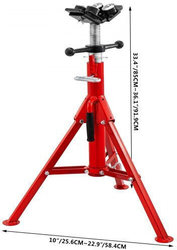 Vevor Βάση Σωλήνων V-head 1107a Αναδιπλούμενη Χωρητικότητα 2 Τόνων 28-51.5 Ίντσες 4 Μπάλες Μεταφοράς Jj1107a4ytgjvx001v0