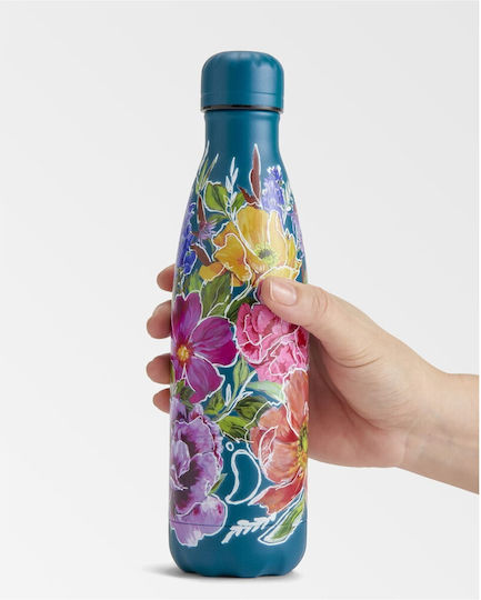 Chilly's Floral Flasche Thermosflasche Rostfreier Stahl BPA-frei 500ml Floral Petal Sketch