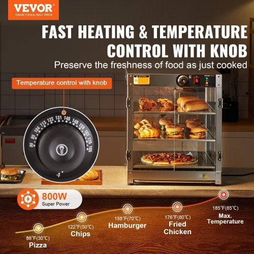 Vevor Heated Display Cabinet 800W W51xD51xH61.5cm