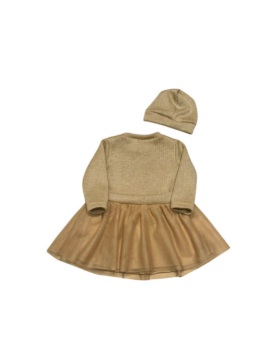 Babylon Children's Dress Tulle Beige-gold