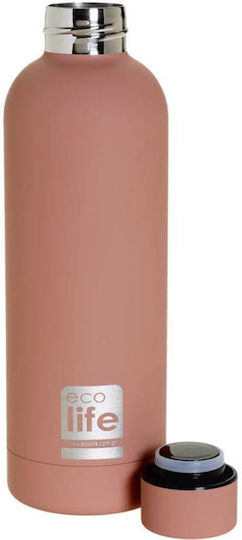 Ecolife Bottle Thermos Stainless Steel 500ml Dusty Pink