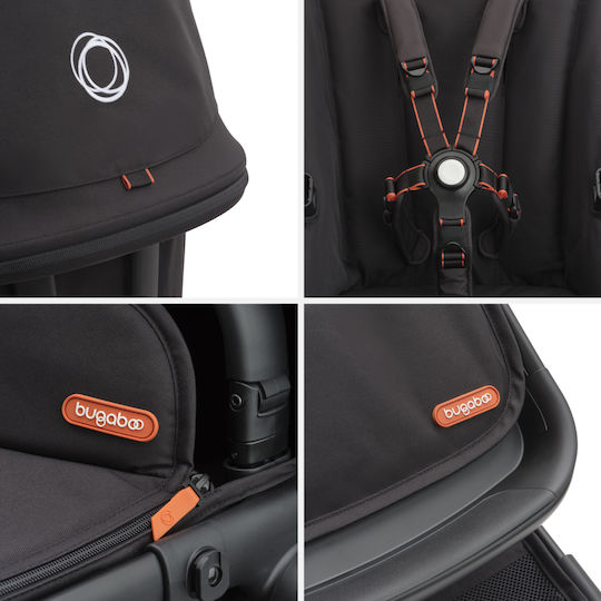 Bugaboo Fox Cub Ρυθμιζόμενο Καρότσι 2 σε 1 Kατάλληλο για Nεογέννητο Black/Midnight Black 9.6kg