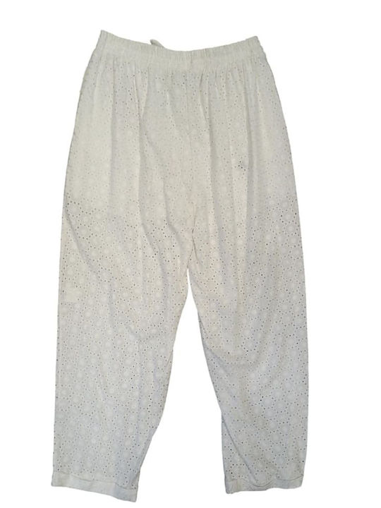 Damen Stoff Hose Weiß