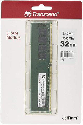 Transcend 32GB DDR4 RAM с Скорост 3200 за Настолен Компютър