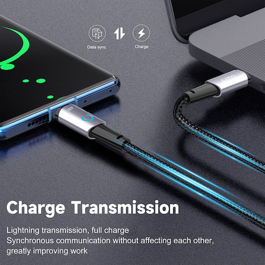 Lito LED USB 2.0 Kabel USB-C männlich - USB-C 60W Schwarz 1.2m