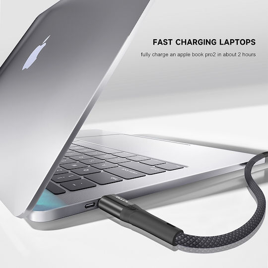 Lito Редовна USB 2.0 Кабел USB-C мъжки - USB-C мъжки 60W Черен 1м
