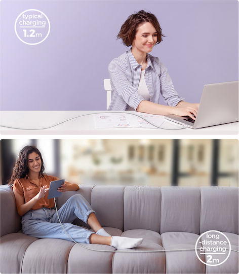 Joyroom USB 2.0 Cable USB-C Male - USB-A 18W White 1.2m S-AC027A14