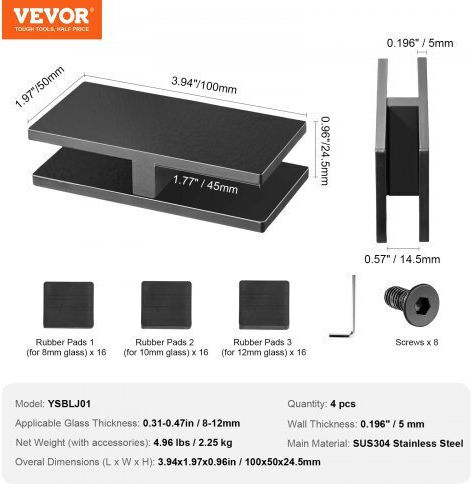 Vevor BLZJHSZFX4PCO6SWDV0 Αναλώσιμα Εργαλείων Σετ 4τμχ