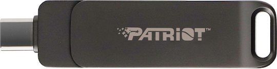 Patriot Rage 64GB USB 3.2 Stick με σύνδεση USB-A & USB-C Μαύρο