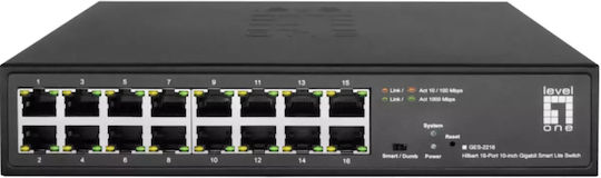 Level One Managed L2 Switch with 16 Gigabit (1Gbps) Ethernet Ports