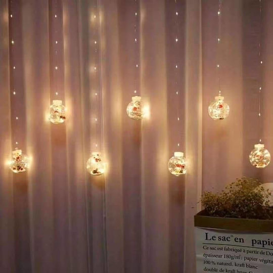10 Lichterketten LED 3m. Warmes Weiß Typ Vorhang 1Stück
