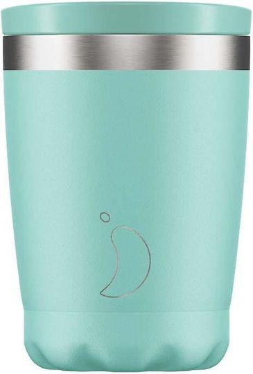 Chilly's Original Series Coffee Cup Ποτήρι Θερμός Ανοξείδωτο BPA Free 340ml Τιρκουάζ