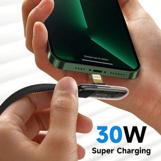 Lito Плетена USB-C към Lightning кабел 30W Златист 1м