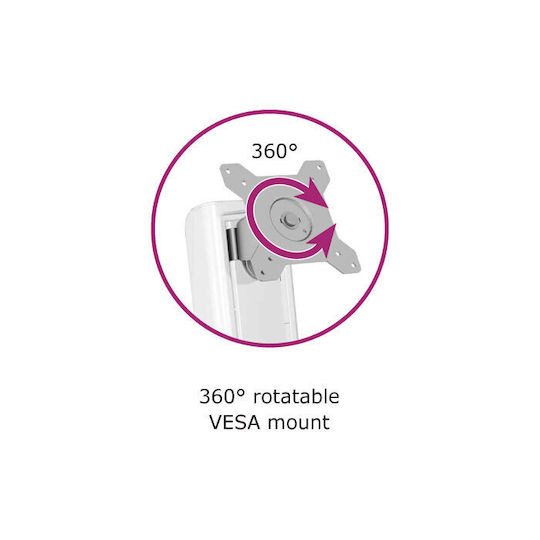 Icy Box Perete Suport Monitor până la 24" Albă (IB-MS600-W)