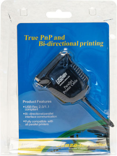 Cablu USB-A la Paralelă cu 36 de pini de sex masculin 1m (18122) 1buc