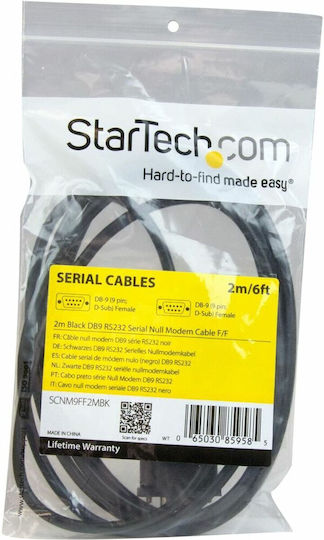 StarTech Cable RS232 9-pin female to RS232 9-pin female 2m (SCNM9FF2MBK) 1pcs