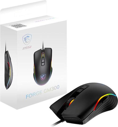 MSI Forge GM300 RGB Gaming Ποντίκι 7200 DPI Μαύρο