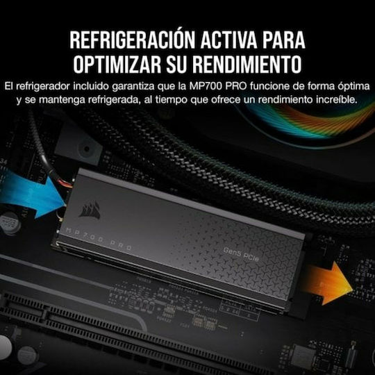 Corsair MP700 PRO SSD 1TB Tip M.2 Cu Conexiune PCI Express 5.0 Și Radiator CSSD-F1000GBMP700PRO