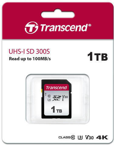 Transcend 300S SDXC 1TB U3 V30 UHS-I 100MB/s