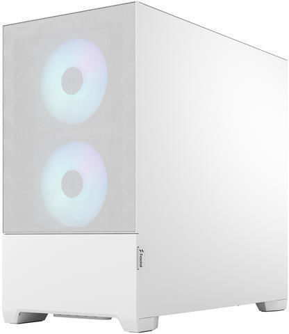 Fractal Design Pop Mini Air Gaming Mini Tower Computer Case with Side Window and RGB Lighting RGB White TG Clear