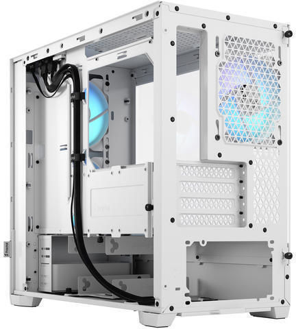 Fractal Design Pop Mini Air Gaming Mini Tower Computer Case with Side Window and RGB Lighting RGB White TG Clear