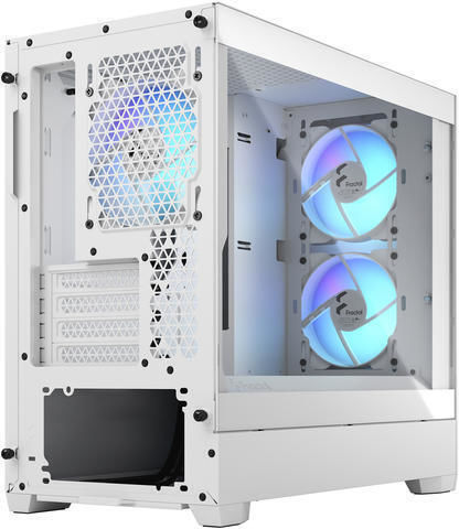 Fractal Design Pop Mini Air Gaming Mini Tower Computer Case with Side Window and RGB Lighting RGB White TG Clear